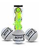 jaspo Activo Tennis Cricket Ball, 66mm, Wool Felt Cover, 80g Weight, High Bounce Rubber Core,Premium Tennis Cricket BallsSuperior Grip & Durable Performance for Practice & Matches (Pack of 3, White)