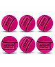 jaspo Activo Tennis Cricket Ball, 66mm, Wool Felt Cover, 80g Weight, High Bounce Rubber Core,Premium Tennis Cricket BallsSuperior Grip & Durable Performance for Practice & Matches (Pack of 6, Pink)