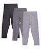 The Mom Store Cotton Pack of 3 Solid Leggings - Multi Colour