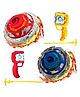 PLUSPOINT Bey Battling Top Burst Launcher Grip Toy Blade Set Gyro Blades Battling Tops Metal Fusion Starter Set with Launcher Gift Toys for Boys Kids Children Age 6+