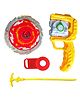 PLUSPOINT Bey Battling Top Burst Launcher Grip Toy Blade Set Gyros Blades Battling Tops Metal Fusion Starter Set with Launchers Gift Toys for Boys Kids Children Age 6+