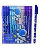 PLUSPOINT Space Theme Gel Pens for Kids, 0.5mm Eraseable Gel Pen Set of 12, Adorable Astronaut theme Colorful Pen for Project Work, Journal, Art and Craft, Blue Ink, Stationery for Girls & Boys