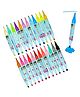 PLUSPOINT Astronaut Space Theme Dual Tip Soft Head Color Marker Set - 24 Pieces | Colouring Markers For Coloring And Drawing scrap book For Painting Sketching Calligraphy Drawing Blender Art for kids