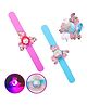 PLUSPOINT Unicorn Theme Kids Wrist Band for Girls Slap Band Cute Cartoon Bracelet Wrist Band with LED Light Up, Great Birthday Gift Toys for Kids Return Gift for Kids