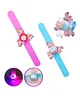 PLUSPOINT Unicorn Theme Kids Wrist Band for Girls Slap Band Cute Cartoon Bracelet Wrist Band with LED Light Up, Great Birthday Gift Toys for Kids Return Gift for Kids