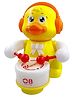 PLUSPOINT Baby Musical Duck Toy Dancing Walking with Drums Cute Yellow Duck Baby Toy with Music and LED Lights for Crawling Baby Musical Toddler Toys (Dancing Duck)