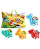 PLUSPOINT Cute Dinosaur Fantastic Creatures Toys with Playmat/Storage Bag|Baby Car Toys for 1 Year Old Boy Birthday Gift|1st Birthday Gifts for 6 12 18 Months|Stocking Stuffers for Toddler 1-3