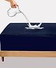 OYO BABY 100% Waterproof Premium Cotton Feel Mattress Protector King size Bed 78x72 Inch | Ultra Soft Breathable & Hypoallergenic Fitted Bed Protector Terry Cover(Dark Blue)