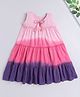 The Magic Wand Sleeveless Tassels Detailed Tie Dye Tiered Dress - Multi Colour