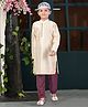 Pehanaava Cotton Blend Eid Theme Full Sleeves Solid Kurta Pyjama With Cap Set - Golden