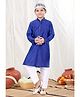 Pehanaava Cotton Blend Eid Theme Full Sleeves Solid Kurta Pyjama With Cap Set - Royal Blue