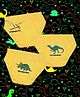 NUSYL Cotton Pack Of 3 Dinosaurs Printed Briefs - Yellow