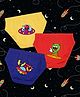 NUSYL Cotton Pack Of 3 Space Theme Printed Briefs - Yellow Royal Blue & Red