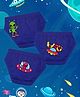 NUSYL Cotton Pack Of 3 Space Theme Printed Briefs - Royal Blue