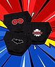 NUSYL Cotton Pack Of 3 Superhero Text Printed Briefs - Black