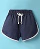 CrayonFlakes Cotton Side Taped Sports Shorts - Navy Blue