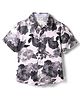 CrayonFlakes Rayon Half Sleeves Floral Printed Shirt - Off White