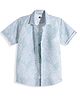 Charchit Cotton Blend Woven Half Sleeves Leaves Printed Shirt & Tee - Blue