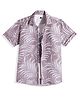 Charchit Cotton Blend Half Sleeves Leaves Printed Shirt With Inner Tee Set - Magenta