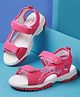 Cute Walk by Babyhug Solid Colour & Velcro Closure Sandals - Fuchsia