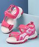 Cute Walk by Babyhug Velcro Closure Sandals with Text Print - Fuchsia