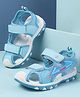 Cute Walk by Babyhug Velcro Closure Solid Color Sandals  - Blue