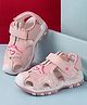 Cute Walk by Babyhug Sandals with Velcro Closure & Heart Applique - Pink