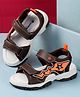 Cute Walk by Babyhug Sandals with Velcro Closure & Star Applique - Brown