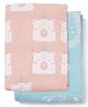 Tidy Sleep Yarn Dyed Blanket (Blue Party Animal & Peach Giraffe) Pack 2