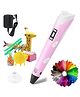 Magicwand 3D Pen with LCD Display 10 Metres Each 10 Filaments & 3 Metres Each 3 Filaments Extra with Adaptor Pack of 1