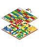 Magicwand Premium Wooden 12 Inches Interactive Snakes, Ladders & Interactive Ludo for Kids & Adults with 4 Extra Pawns Multicolored Pack of 1 Set