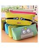 Magicwand Pack of 3 Designs as Per StockLarge Capacity Soft Silicon School Pencil Pouch Stationery Case