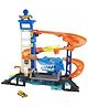 Hot Wheels Track Set and Die Cast Free Wheel 1:64 Scale Toy Car with City Shark Nemesis Challenge - Blue & Orange