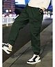 tior Cotton Solid Cargo Joggers - Green