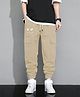 tior Cotton Better Together Text Printed Cargo Joggers - Khaki
