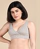 &Circus Modal X Alphabet Printed Maternity Bra With Nursing Access - Brown