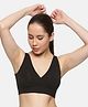 &Circus Modal Solid Maternity Bra With Nursing Access - Black