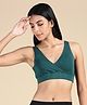 &Circus Modal Solid Maternity Bra With Nursing Access - Green