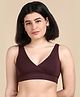 &Circus Modal Solid Maternity Bra With Nursing Access - Brown