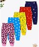 Trampoline Cotton Blend Pack Of 5 Floral & Hearts Printed Pajamas - Multi Colour