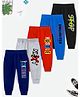 Trampoline Cotton Blend Pack Of 5 Typography Printed Pajamas - Multi Colour