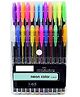 Comercio Neon Colour Metallic Gel Pen Set of 24 - Multicolour