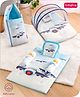 Babyhug Premium Aeroplane Theme Printed Super Saver Bedding Combo Set -White