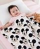 Babyhug Disney Mickey Mouse Super Soft Coral Baby Blanket  White| New Born & Toddler Blanket| Baby Skin Friendly| Super Soft| Machine Washable| Breathable Fabric| Warm and Cozy| Boys and Girls