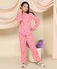Fashion Dream Full Sleeves Leaves Printed Shirt With Coordinating Pant Set - Peach