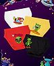 NUSYL Cotton Pack Of 4 Alien Printed Briefs - White Red Yellow & Black