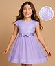 Pine Kids Woven Cap Sleeves Party Dress with Sequin Detailing & Bow Applique - Lavender