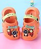 Cute Walk by Babyhug Clogs with Back Strap Space Theme Appliques - Orange