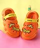 Cute Walk by Babyhug Backstrap Closure Clogs With Applique - Orange