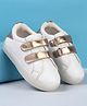 Babyoye Velcro Closure Casual Shoes - White & Golden